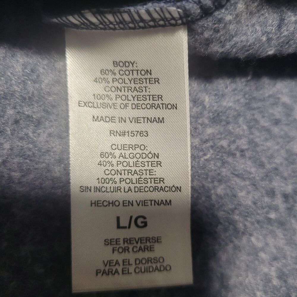 Champion Hoodie Mens Large Blue Black 1/2 Zip Fleece Pullover Pockets Athletic - Picture 10 of 12